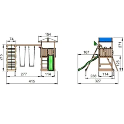 Jungle Gym Hut legetårn m/climbmodul