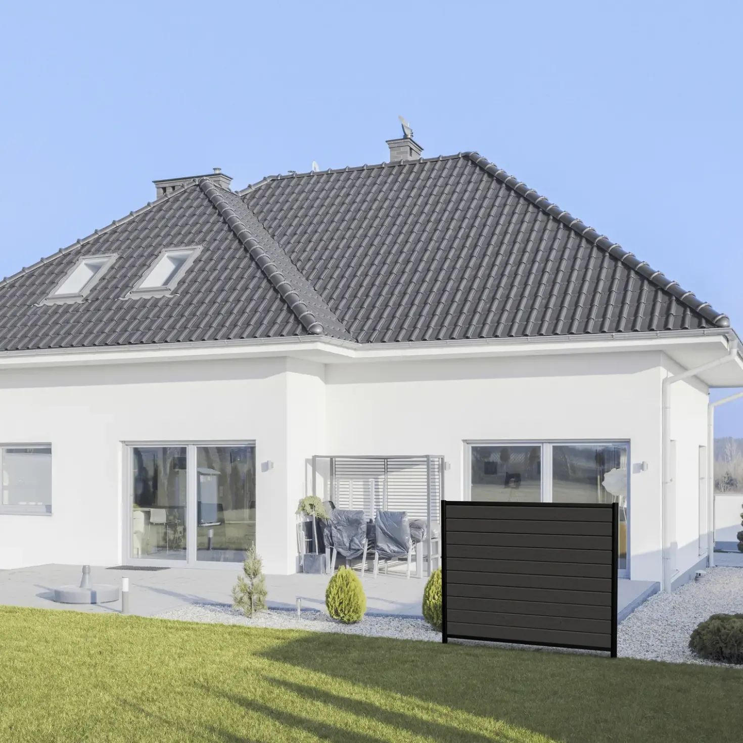 Kirkedal Alu Light komposithegn startsæt K1 156x156 cm sort