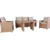 Langø sofasæt m/hynder natur