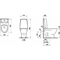 Laufen Pro-N toilet m/skjult P-lås hvid