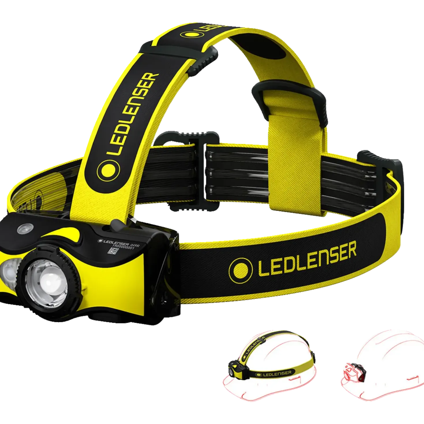 Ledlenser iH9R pandelampe inkl. 1xgenopladelig batteri sort