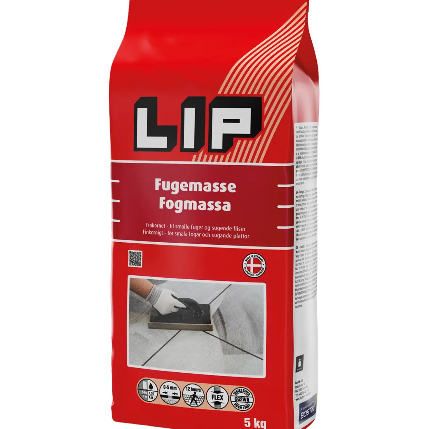 LIP fugemasse 5 kg lysegrå