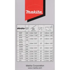 Makita 191H23-8 .325" savkæde 15"