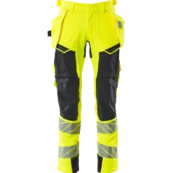 Mascot Accelerate Safe bukser med hængelommer hi-vis gul/mørk marine str. 82C48