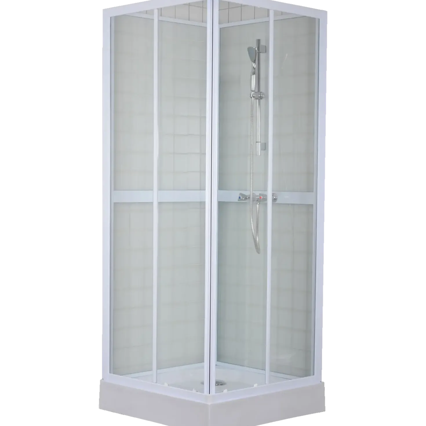 Mikelo venedig brusekabine 80x200x80 cm hvid