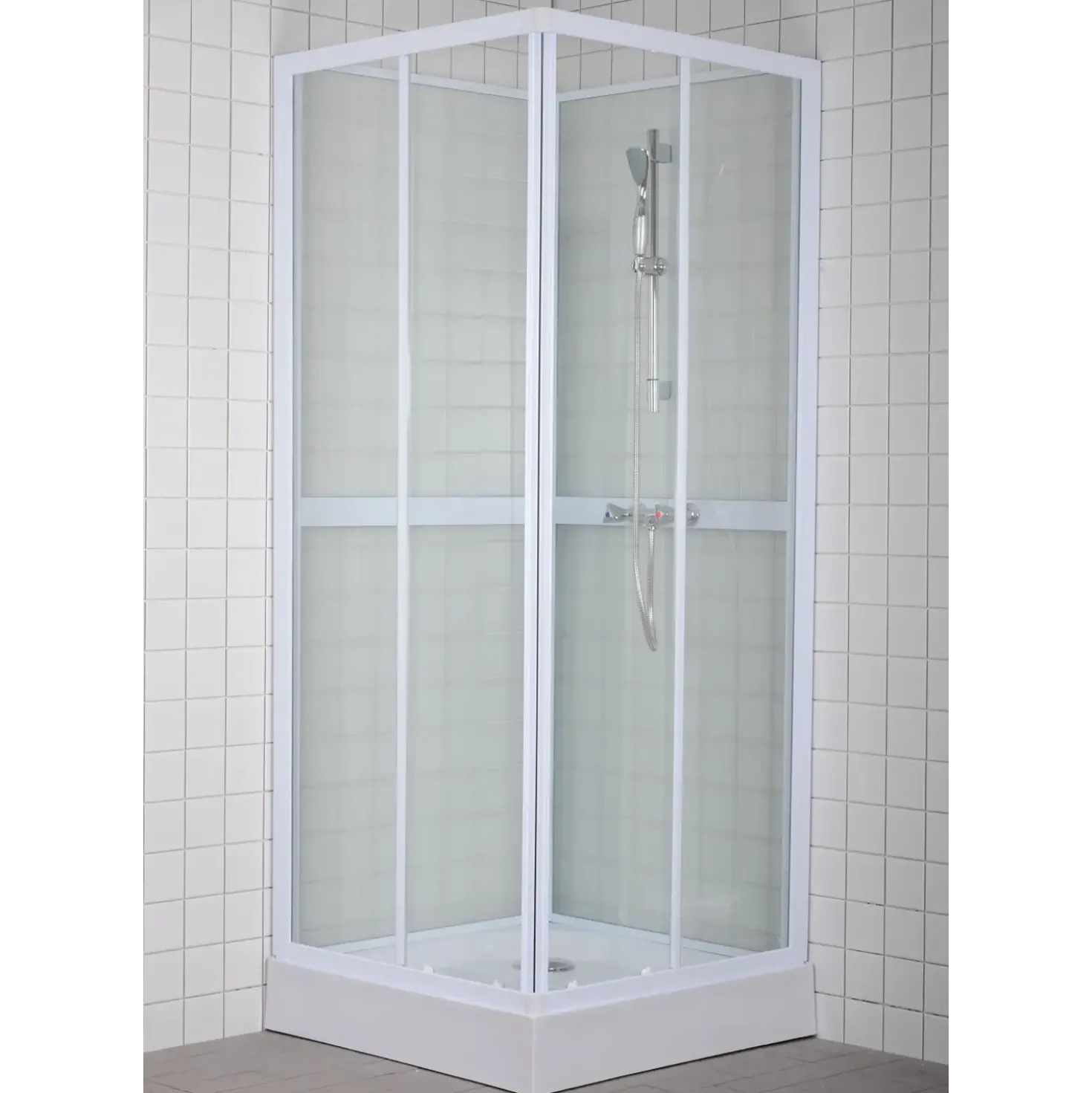 Mikelo venedig brusekabine 80x200x80 cm hvid