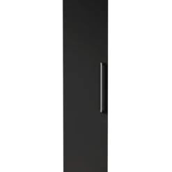 Milano højskab sort 1 låge 3 hylder 120x30x28 cm