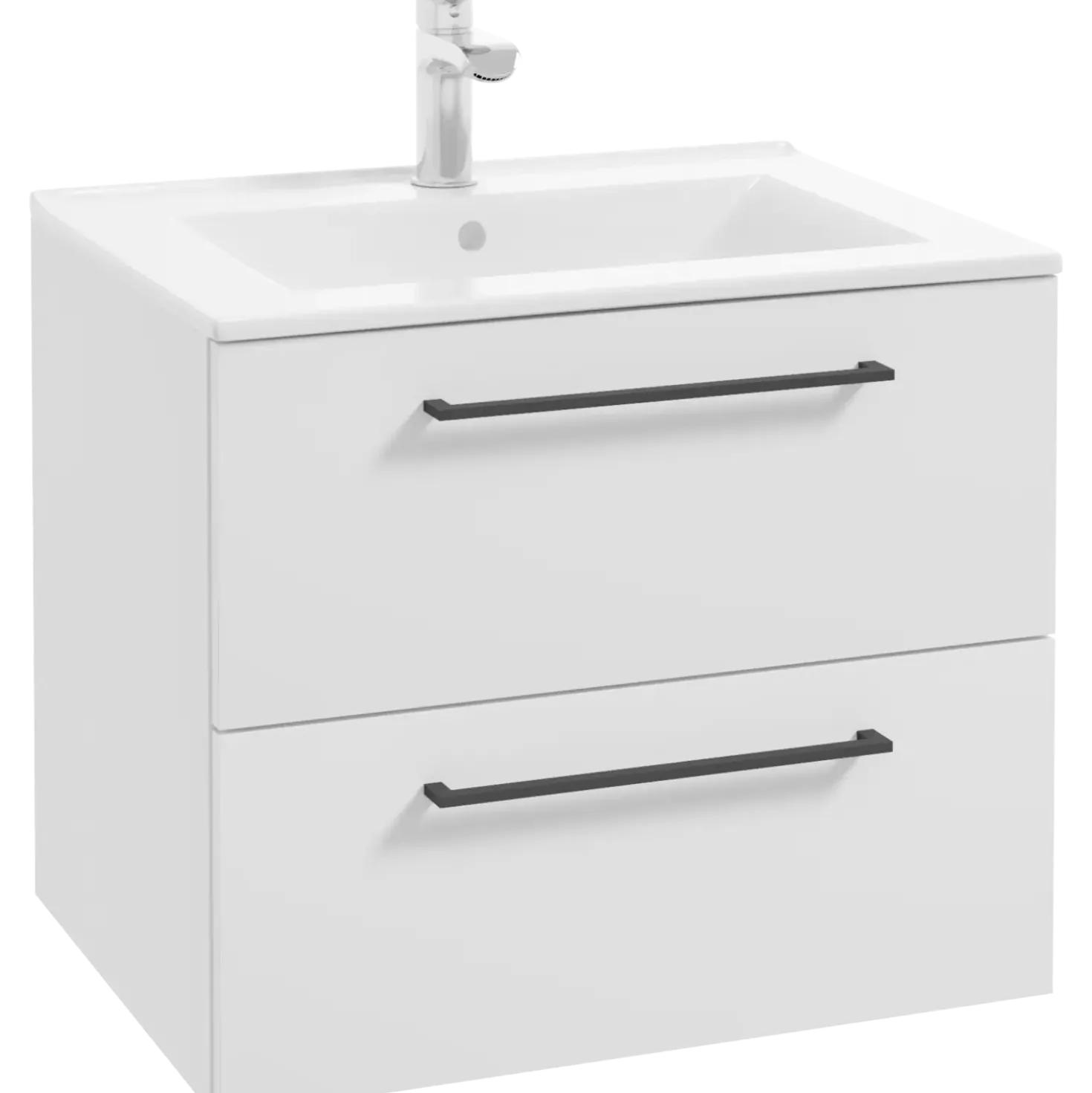 Milobad Alpine badmiljø med porcelænsvask 60 cm mat hvid