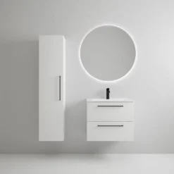 Milobad Alpine badmiljø med porcelænsvask 60 cm mat hvid