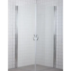 Milobad brusehjørne lige 90x195x90 cm frost