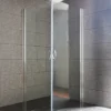 Milobad brusehjørne lige 90x195x90 cm x 5 mm
