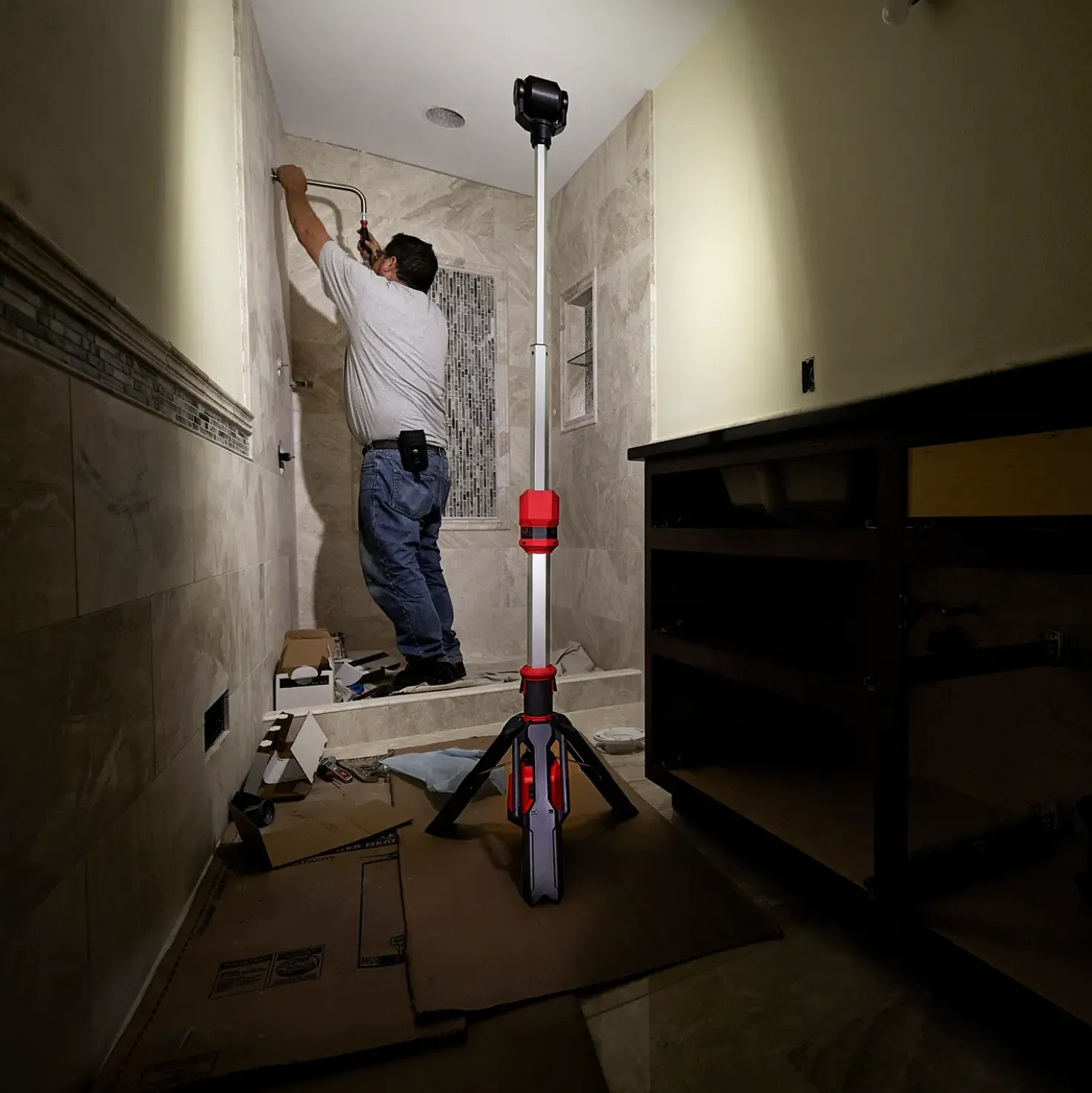 Milwaukee M12™ SAL-0 arbejdslampe m/stativ solo