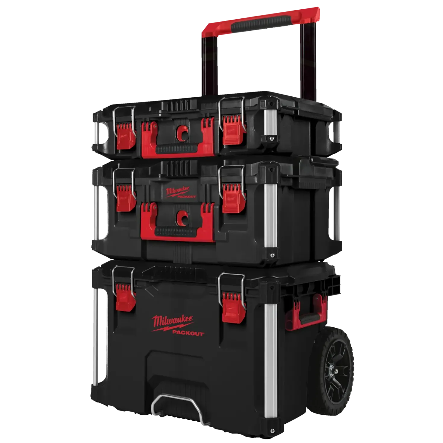 Milwaukee Packout™ 3-delt sæt med trolley og to modulsystem bokse