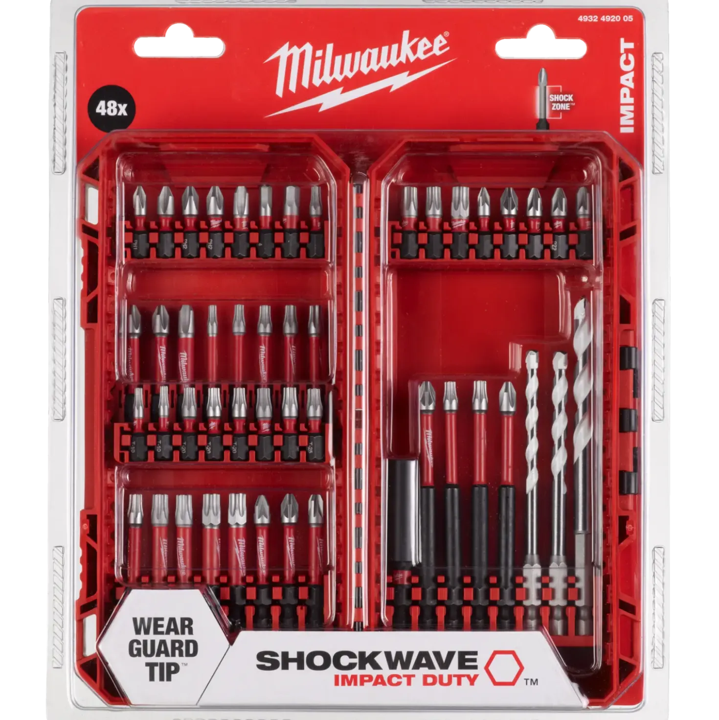 Milwaukee shockwave impact duty bor-/ og bitssæt 48 dele