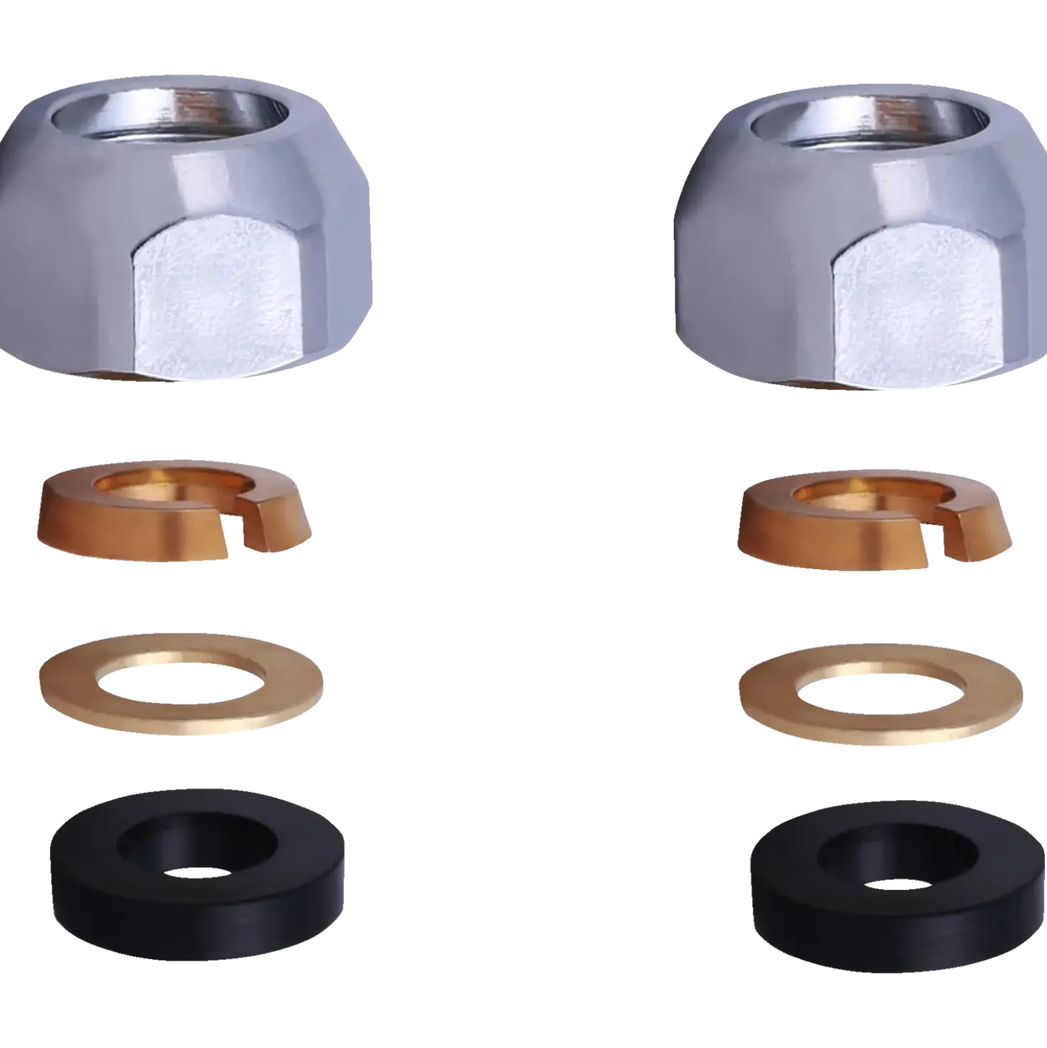 Monteringssæt t/armatur m/kobberrør 1/2"x10 mm krom