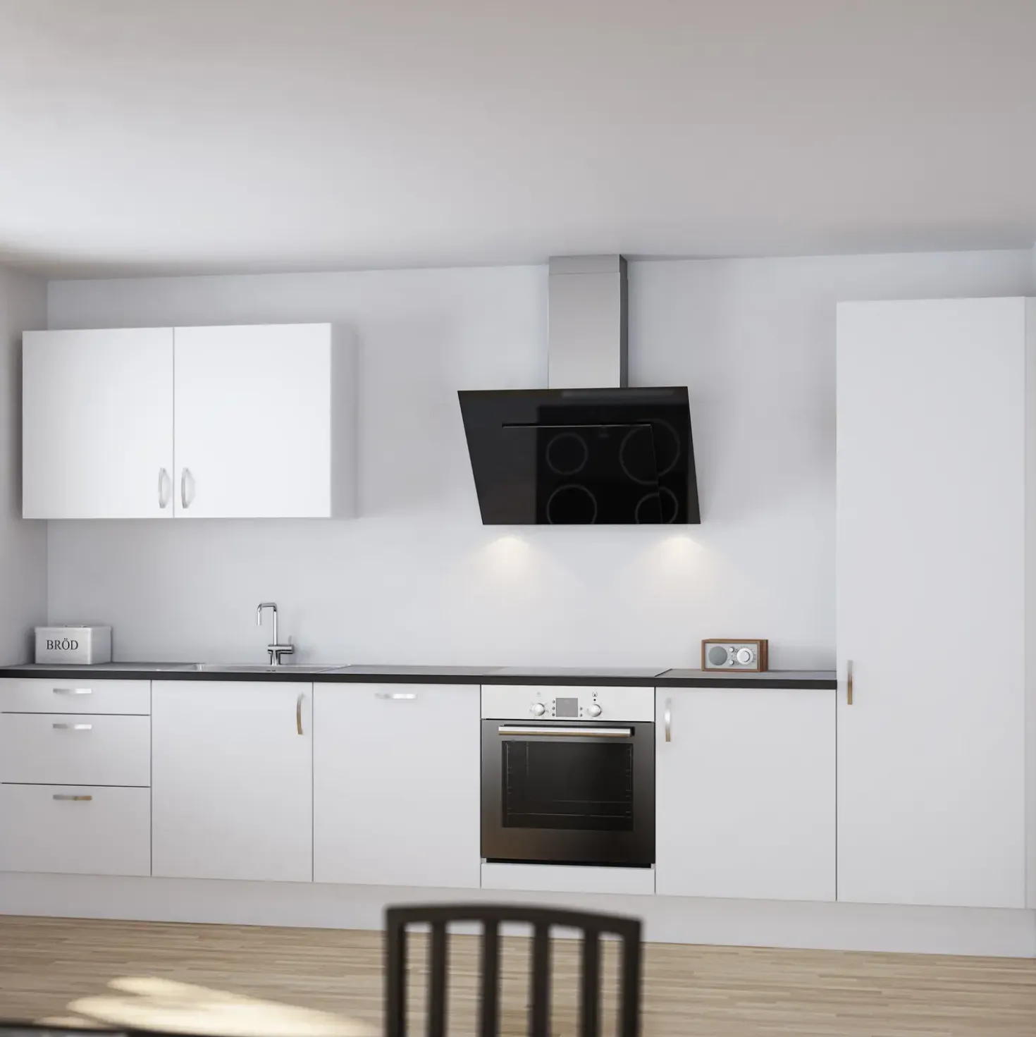 Multi-Living højskab hvid folie 60 cm