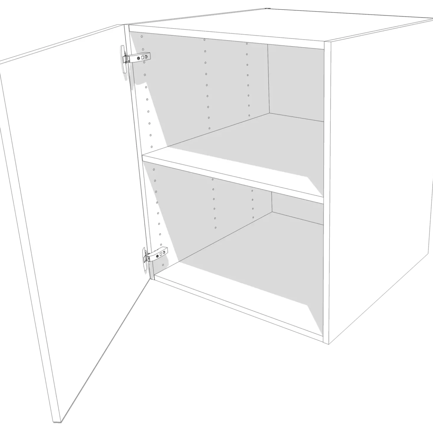 Multi-Living underskab 30 cm hvid folie m/1 låge og 1 hylde
