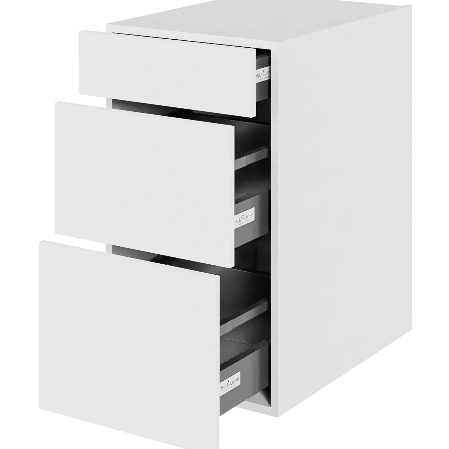Multi-Living underskab m/3 skuffer 40 cm hvid