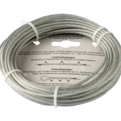 NKT stålwire 1,5/3 mm x 10 m elforz. PVC belagt