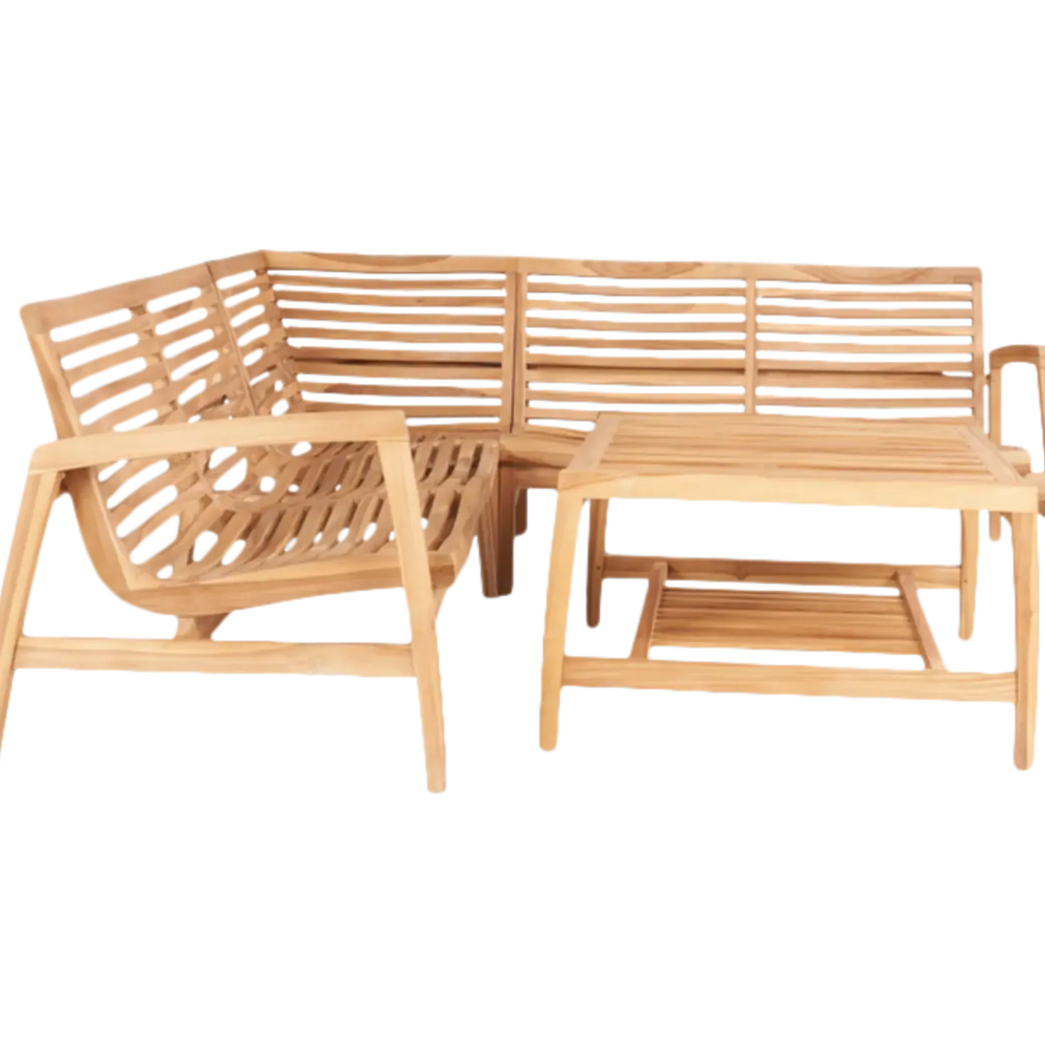 Næsby hjørnesofa teak