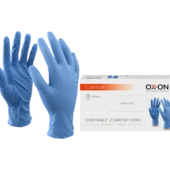 OX-ON engangshandsker comfort 15300 str. 10 blå
