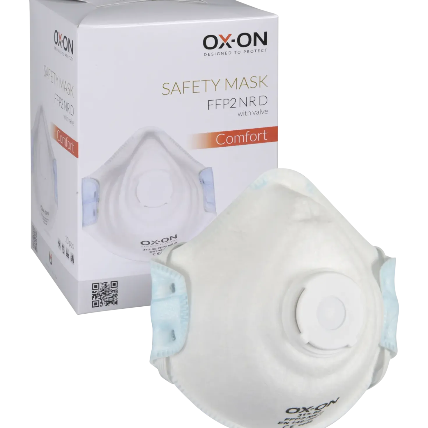 OX-ON maske m. ventil 10 stk