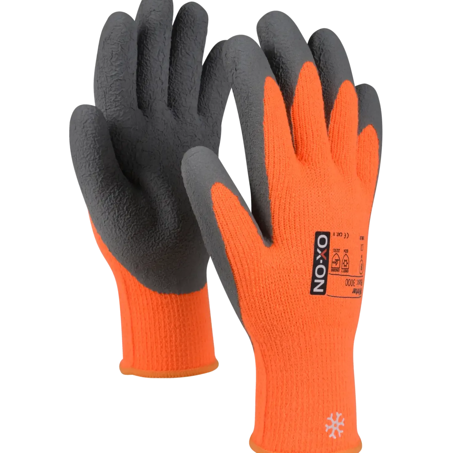OX-ON Winter Basic 3000 vinterhandske orange/sort str. CE 09