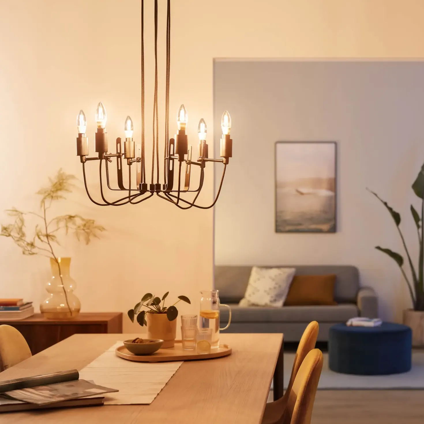 Philips Smart WiZ white LED pære E14 4,9W kerte klar