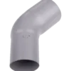 Plastmo bøjning 90 mm, 45° grå