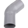 Plastmo bøjning 75 mm, 45° grå