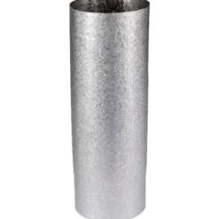 Plastmo sokkelknæ lige nedførsel 75 mm aluzink