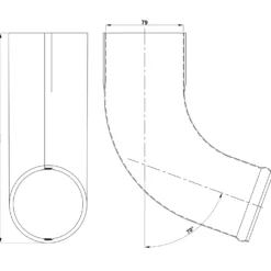Plastmo udkaster 75 mm stål plus