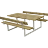 Plus Basic bord/bænkesæt med 2 ryglæn 177 cm trykimp