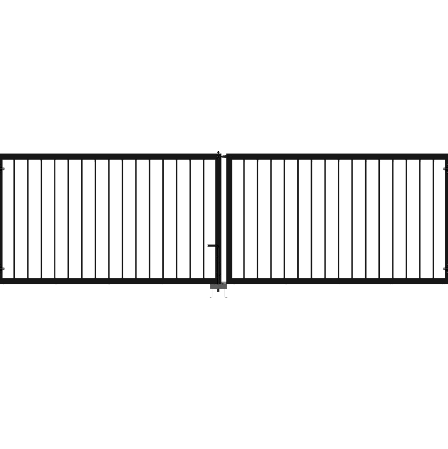 Plus Basic dobbeltlåge 300x85 cm sort