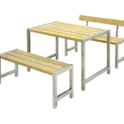 Plus Cafe Plankesæt med 1 ryglæn 127 cm trykimpr