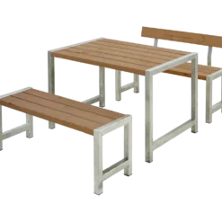 PLUS Café plankesæt m/1 ryglæn 127 cm ThermoWood®