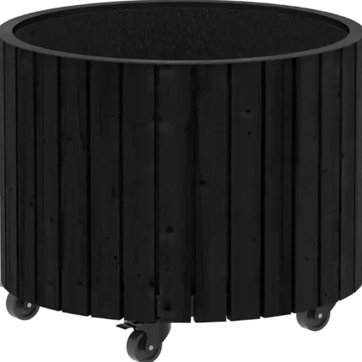PLUS Circle plantekasse Sort Ø55/45 cm