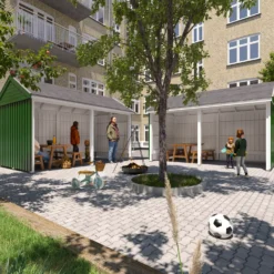 Plus Classic Multi Havehus 10 m² 2 moduler åben inkl. tagpap/alulister/H-stolpefødder