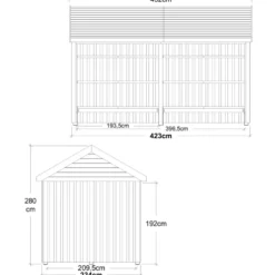 Plus Classic Multi Havehus 10 m² 2 moduler åben