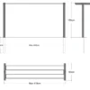 Plus classic tørrestativ 90x185x400 cm sort