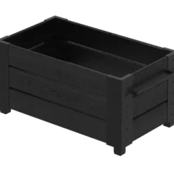 PLUS Cubic blomsterkasse m/fødder 87×50×42 cm sort