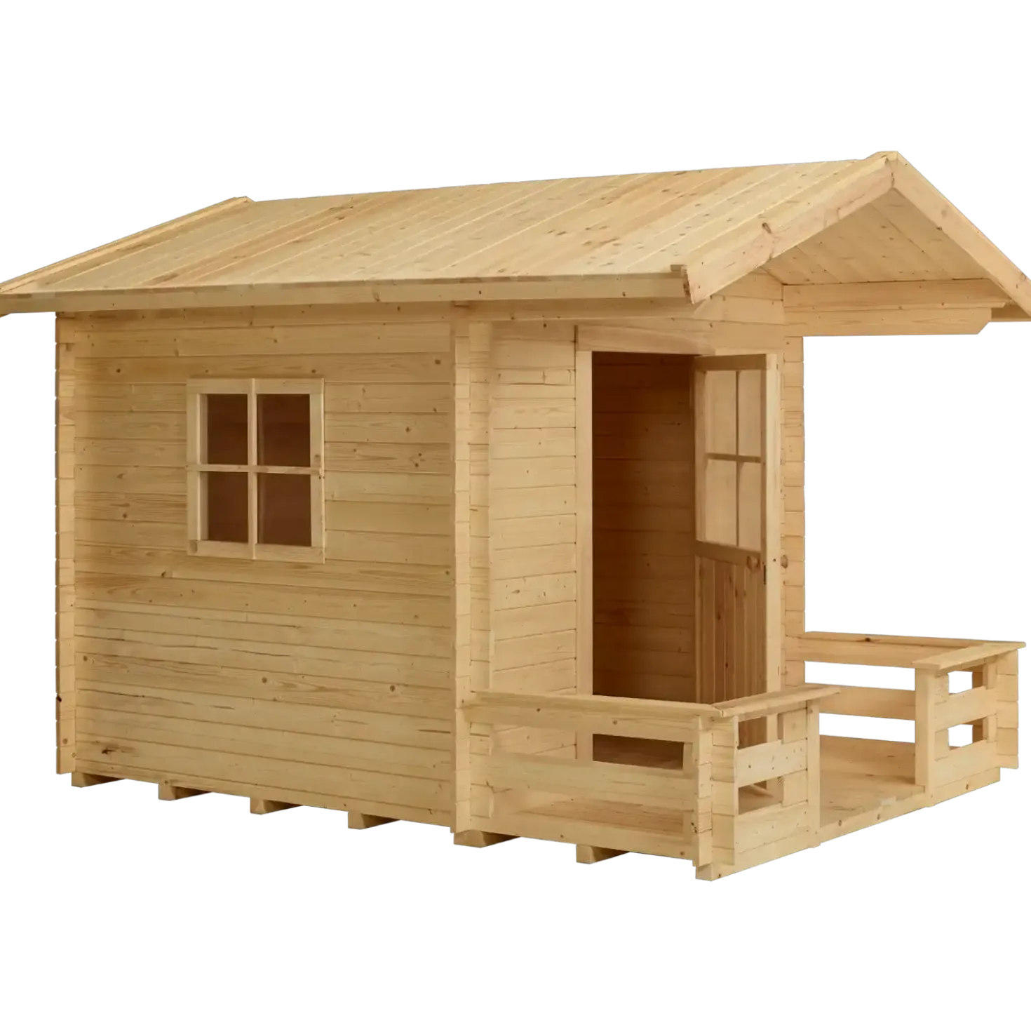 PLUS Legehus 182×161 cm + 72 cm terrasse ubehandlet inkl. tagpap