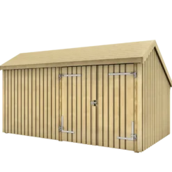 Plus Multi havehus 10,5 m² 2 moduler med dobbeltdør og lukket front