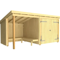 Plus Nordic bålhytte/havehus 9,5 m2 - Type 1A