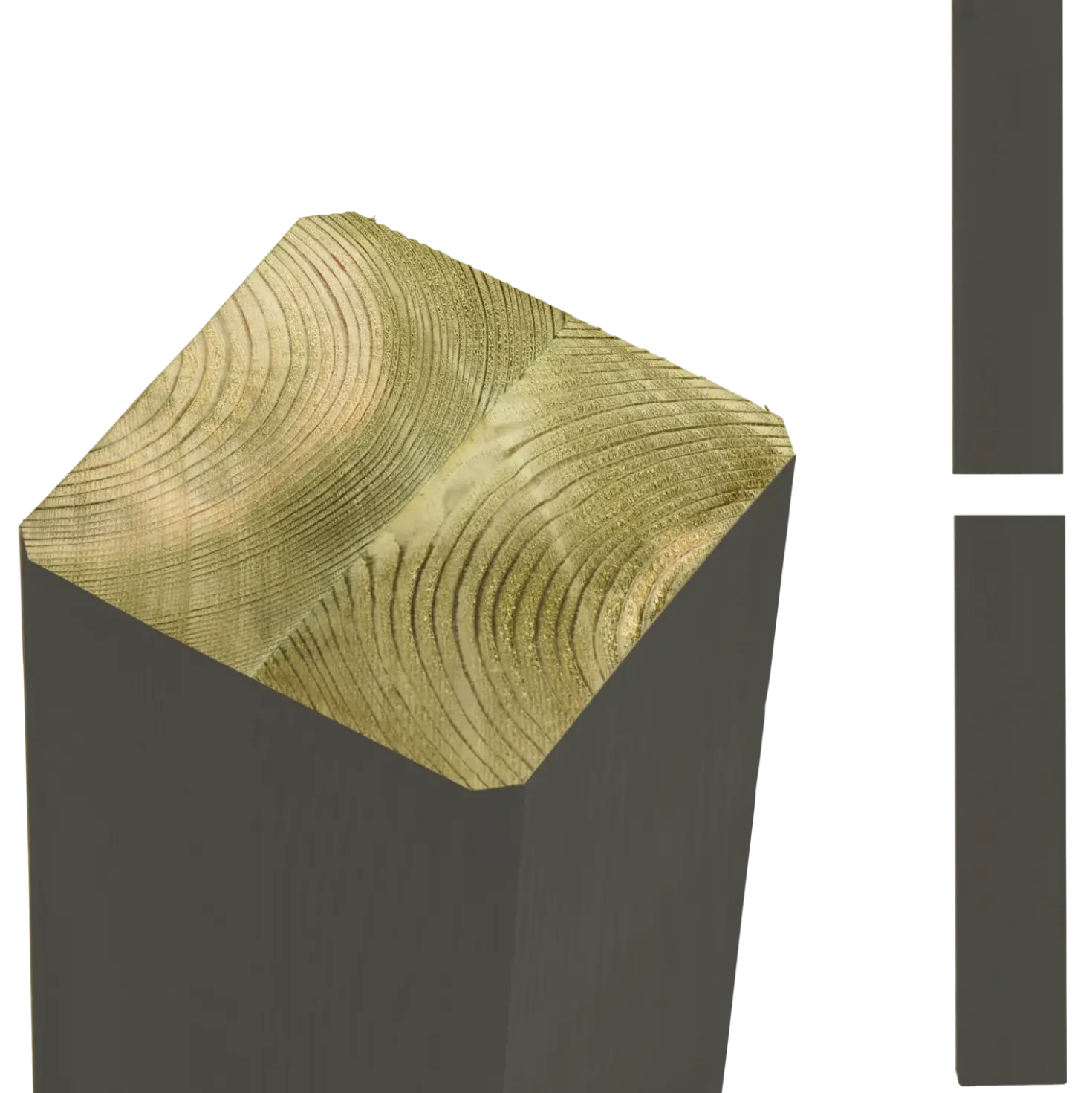Plus Omlimet stolpe/drager 9x9x98 cm umbragrå