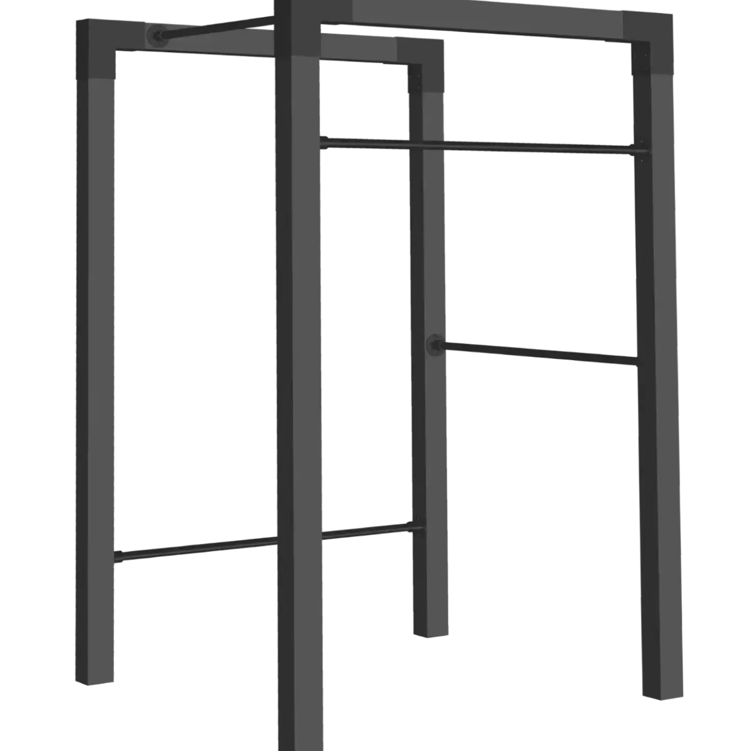 PLUS Outdoor fitness model 1 Sort sort m/sorte beslag