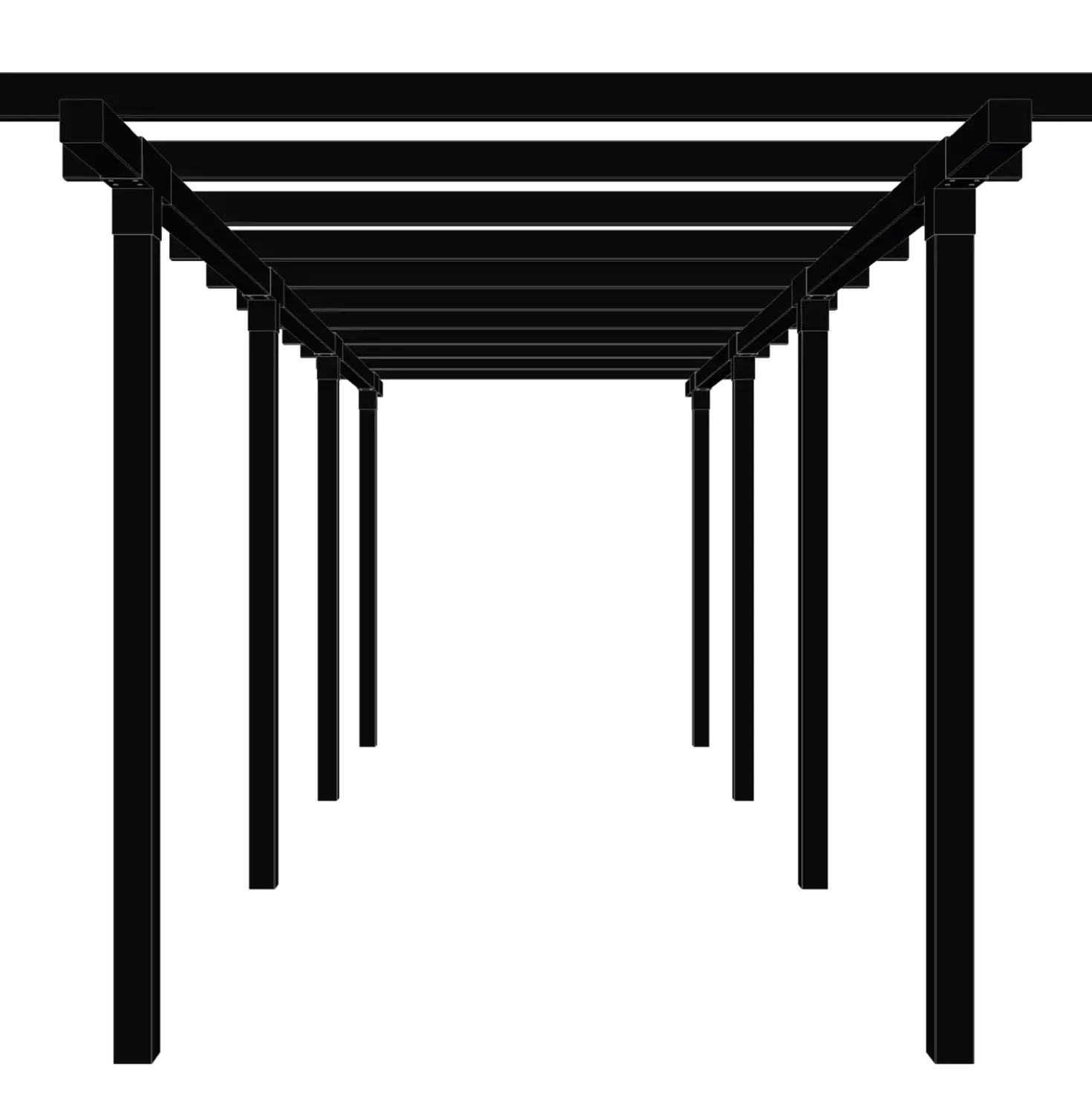Plus pergola dobbelt 3 moduler sort