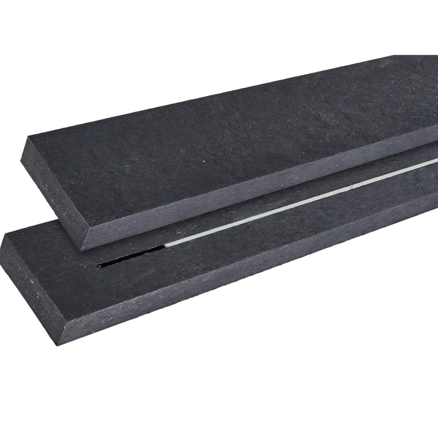 PLUS Picnic Bord/Bænkesæt m/4 ryglæn 224 cm RePlast Sort
