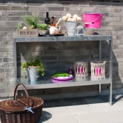Plus plantebord 17943-1 varmgalvaniseret 40x90x110 cm