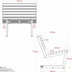 PLUS Siesta Living stol 75 cm sort